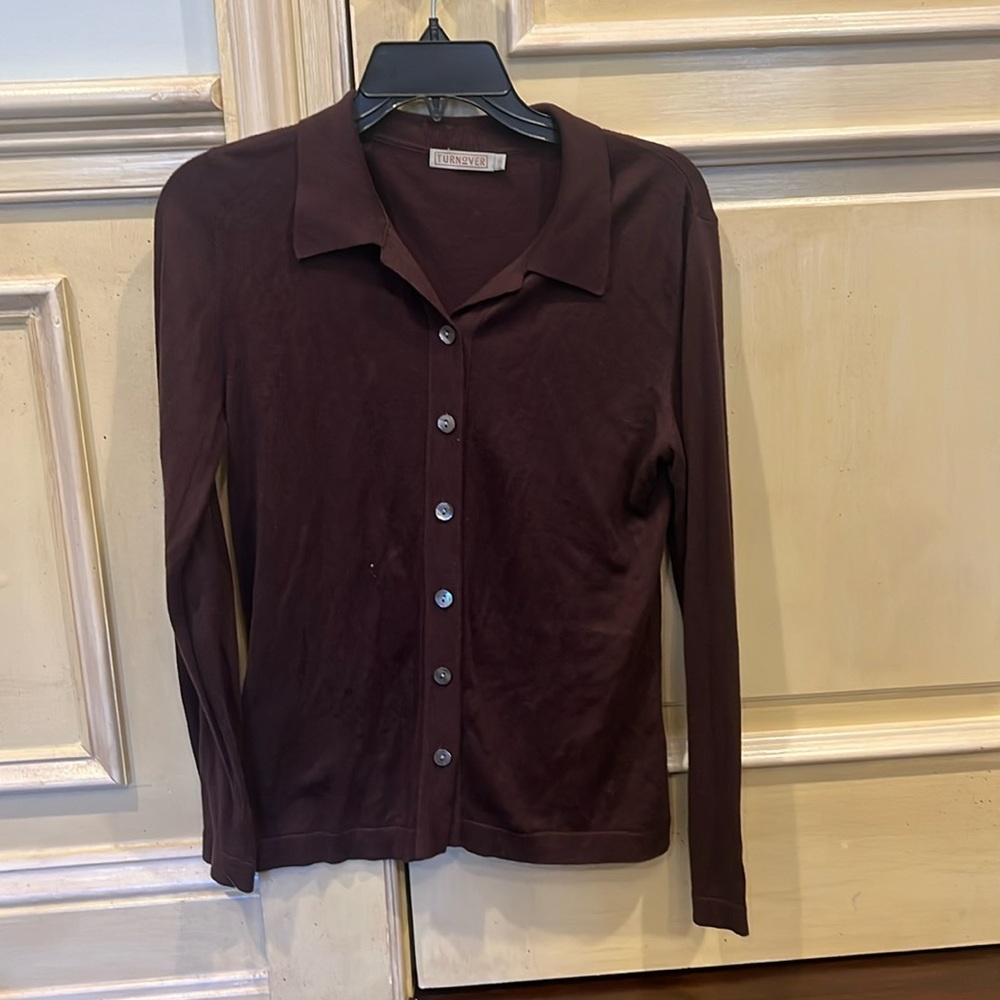 Women Brown Button Down Size S